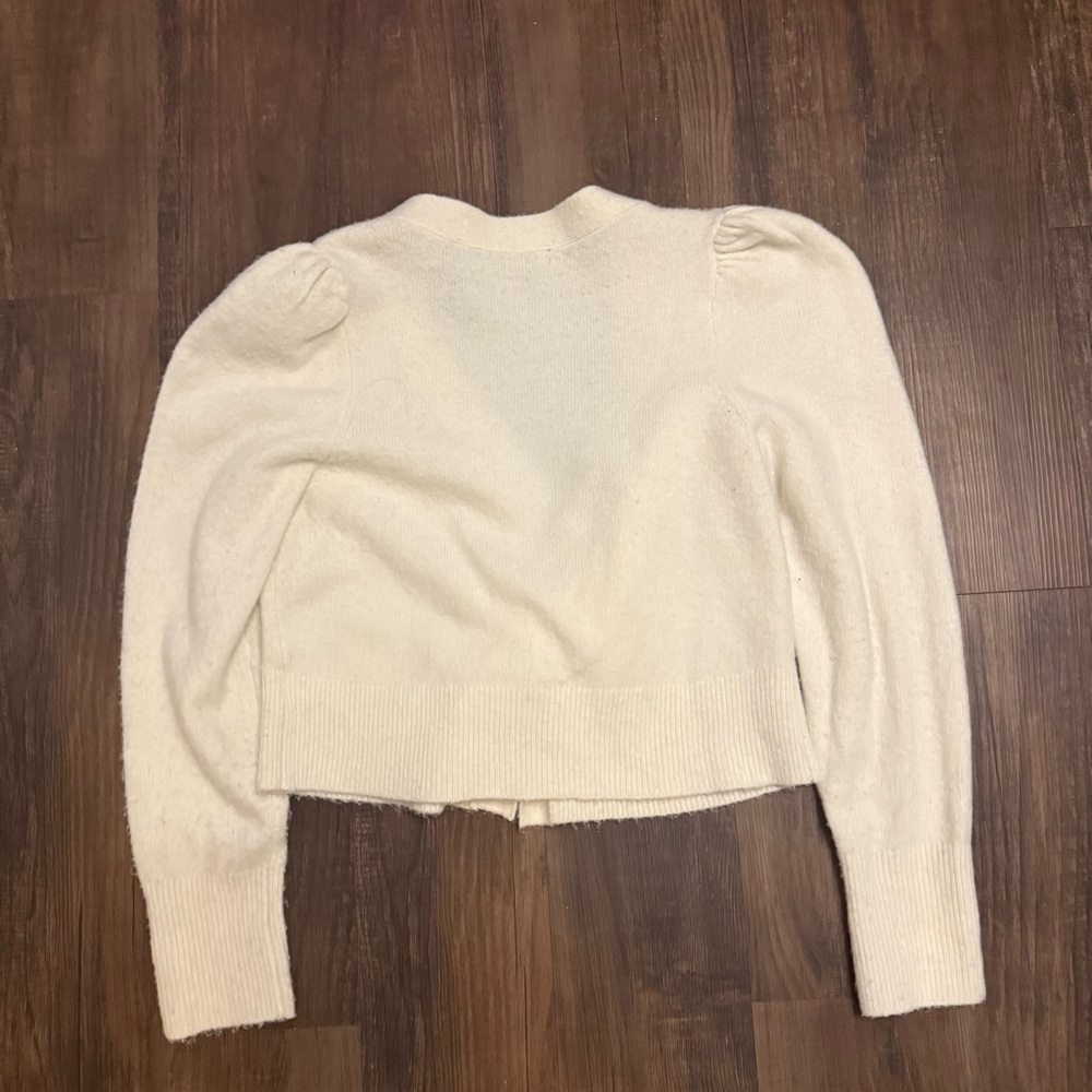 Express Puff Sleeve Rhinestone Bow Cardigan - Picture 4 of 4